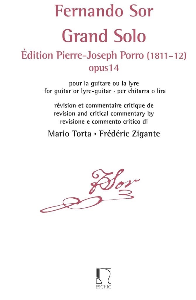 Grand Solo - Édition Pierre Porro (1811–12), op 14